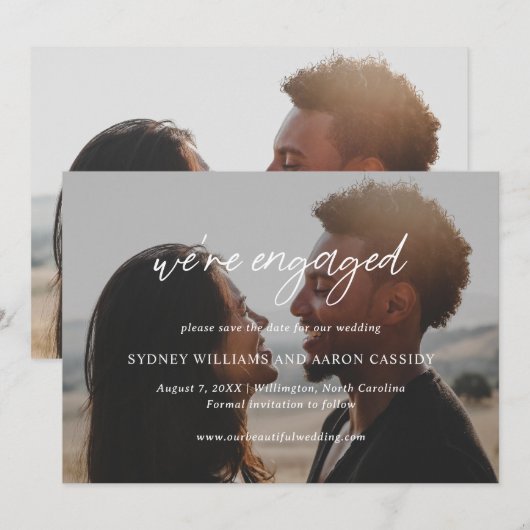 Sydney Modern Wedding Save The Date (Vorne/Hinten)