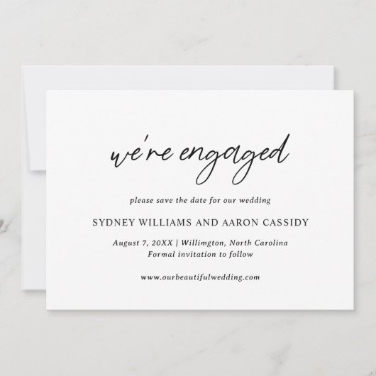 Sydney Modern Wedding Save The Date (Vorderseite)