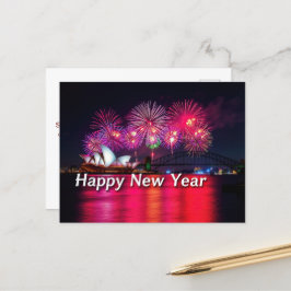 Sydney New Year Fireworks Postkarte