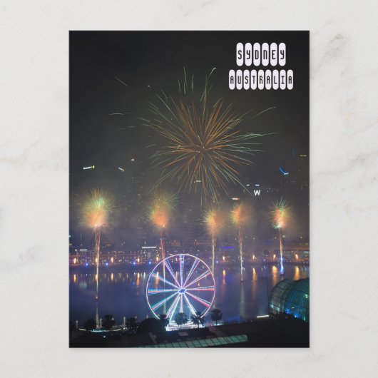 Sydney New Year's Eve Postkarte (Vorderseite)