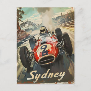 Sydney-Oldtimer-Rennwagen Postkarte