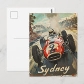 Sydney-Oldtimer-Rennwagen Postkarte (Vorne/Hinten)