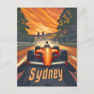 Sydney Oldtimer-Rennwagen Postkarte
