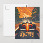 Sydney Oldtimer-Rennwagen Postkarte (Vorne/Hinten)