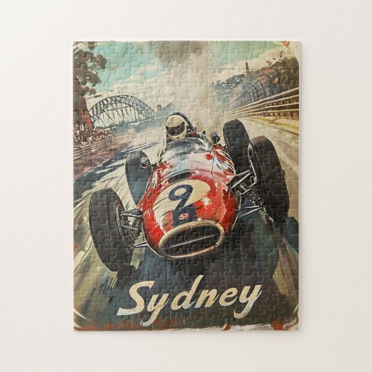 Sydney-Oldtimer-Rennwagen Puzzle (Vertikal)