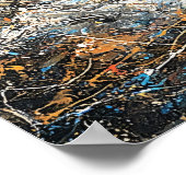 Sydney Opera House Abstrakte Tropfmalerei Poster (Ecke)