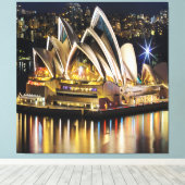 Sydney - OPERA HOUSE - Ansicht Leinwanddruck (Insitu (Holzboden))