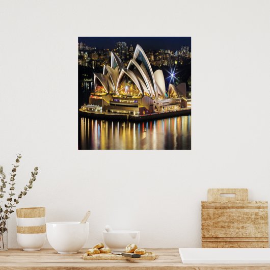 Sydney - OPERA HOUSE - Ansicht Poster (Küche)