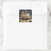 Sydney - OPERA HOUSE - Ansicht Quadratischer Aufkleber (Tasche)