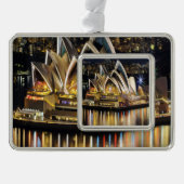 Sydney - OPERA HOUSE - Ansicht Rahmen-Ornament Silber (Vorderseite)