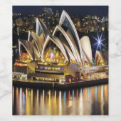 Sydney - OPERA HOUSE - Ansicht Weinetikett (Einzelnes Label)