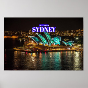 Sydney Opera House At Night 2 - Australien Poster