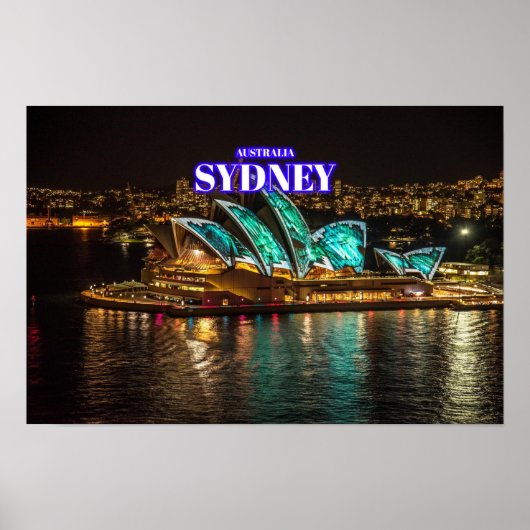 Sydney Opera House At Night 2 - Australien Poster (Vorne)