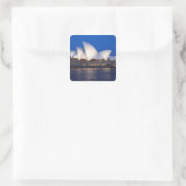 Sydney Opera House at Night, Sydney, New South Quadratischer Aufkleber (Tasche)