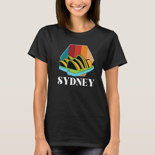 Sydney Opera House aus Australien Hafen T-Shirt (Vorderseite)