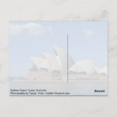 Sydney Opera House Australia Postcard Postkarte (Rückseite)