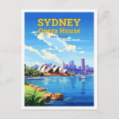 Sydney Opera House Australia Reisen Vintag Postkarte (Vorderseite)