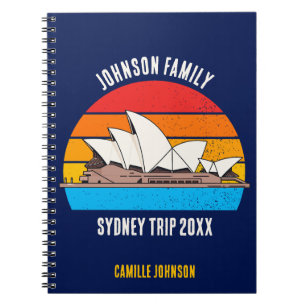 Sydney Opera House Australia Trip Custom Blue Notizblock