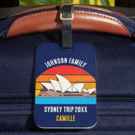 Sydney Opera House Australia Vacation Blue Gepäckanhänger