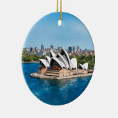 Sydney Opera House Australia Watercolor Keramik Ornament (Rechts)