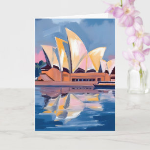 Sydney Opera House Australien Aquarell Karte