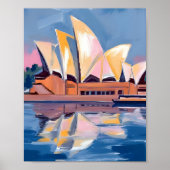 Sydney Opera House Australien Aquarell Poster (Vorne)
