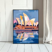 Sydney Opera House Australien Aquarell Poster