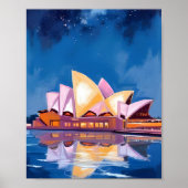 Sydney Opera House, Australien Gemälde Poster (Vorne)