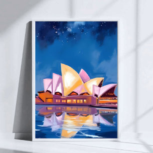 Sydney Opera House, Australien Gemälde Poster