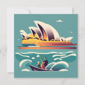 Sydney Opera House Australien Gemälde Souvenir (Rückseite)