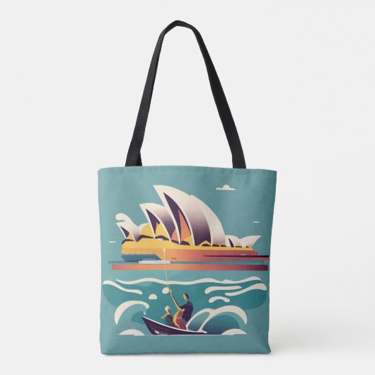 Sydney Opera House Australien Gemälde Souvenir Tasche (Rückseite)
