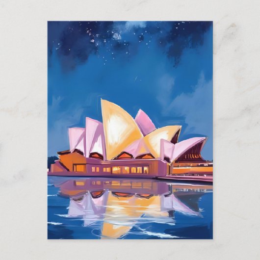 Sydney Opera House, Australien Malerei Postkarte (Vorderseite)