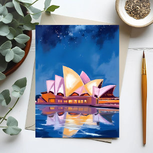 Sydney Opera House, Australien Malerei Postkarte