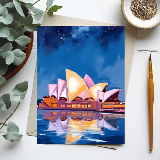 Sydney Opera House, Australien Malerei Postkarte