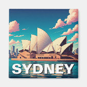 Sydney Opera House Australien Seitenansicht Magnet (Vorne)