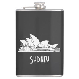 Sydney Opera House Australien zeichne Souvenir Flachmann