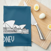 Sydney Opera House Australien zeichne Souvenir Geschirrtuch (Viertel Falte)