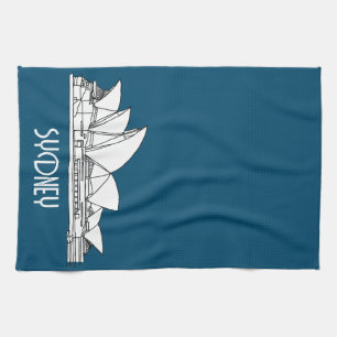 Sydney Opera House Australien zeichne Souvenir Geschirrtuch
