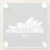 Sydney Opera House Australien zeichne Souvenir Glasuntersetzer (Rückseite)