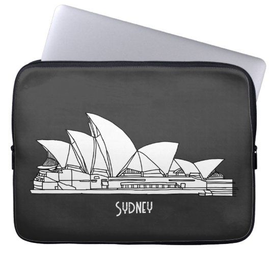 Sydney Opera House Australien zeichne Souvenir Laptopschutzhülle (Vorderseite)