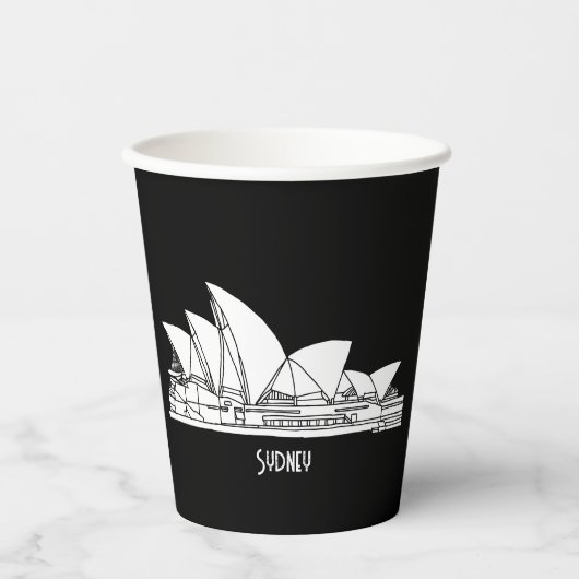 Sydney Opera House Australien zeichne Souvenir Pappbecher (Vorderseite)