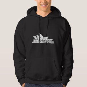 Sydney Opera House Australien zeichnend Skizze Hoodie