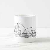 Sydney Opera House Australien zeichnend Skizze Kaffeetasse (Mittel)