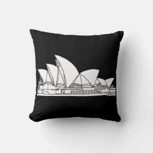 Sydney Opera House Australien zeichnend Skizze Kissen