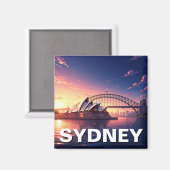 Sydney Opera House Australische Sonnenuntergangsbr Magnet (Vorderseite/Rückseite)
