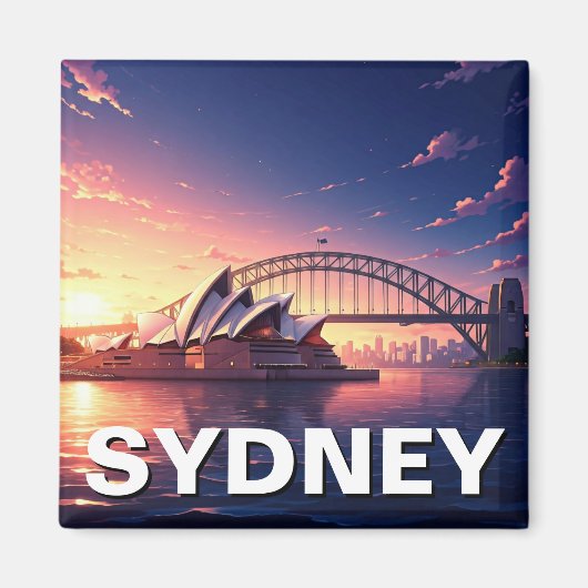 Sydney Opera House Australische Sonnenuntergangsbr Magnet (Vorne)