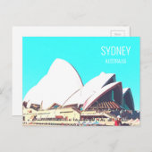 Sydney Opera House Australischer Reisedruck Postkarte (Vorne/Hinten)
