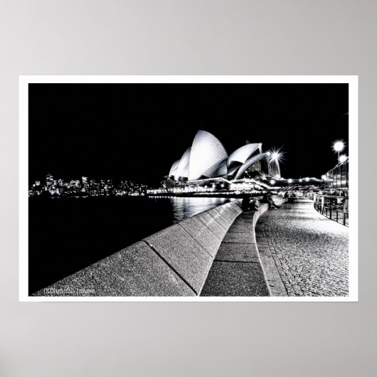 Sydney Opera House B&W Poster (Vorne)