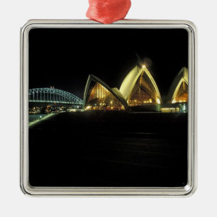 Sydney Opera House bei Nacht, New South Wales, 2 Ornament Aus Metall
