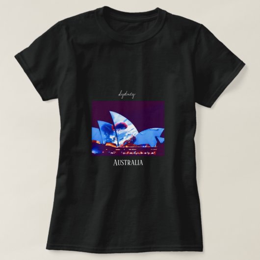 Sydney Opera House bunt Australien T-Shirt (Design vorne)